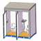 2 Private Toilet Stalls Portable Restroom