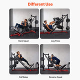 2000LBS Adjustable Leg Press And Hack Squat Machine For Home Gym Workouts (SAK53148)