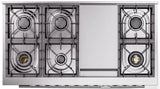 ILVE 48-Inch Professional Plus II Freestanding Natural Gas Dual Fuel Range with 8 Sealed Burner in White (UP48FWMPWH)