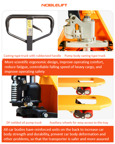 6 Pack of NobleLift Standard Duty Pallet Jack 5500 lbs Capacity 27''x48'' Forks