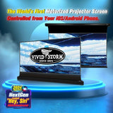 VIVIDSTORM S ALR P Motorized Tension Floor Rising Obsidian Long Throw ALR Perforated Projector screen