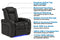 Valencia 2025 New Tuscany Leather Home Theater Seating Row of 4 Loveseat Left, Midnight Black