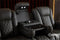 Valencia Tuscany Luxury Console Leather Home Theater Seating Row of 3 Dropdown Center, Graphite