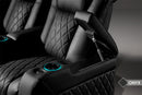 Valencia 2025 New Tuscany Ultimate Luxury Heat & Ventilation Leather Home Theater Seating Row of 2, Onyx