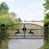 20ft Wrought Steel Garden Driveway Gate with Post