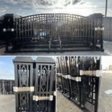 20ft Wrought Steel Garden Driveway Gate with Post