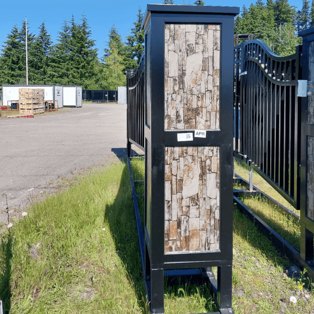 20ft Wrought Steel Garden Driveway Gate with Post