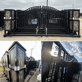 20ft Wrought Steel Garden Driveway Gate with Post