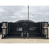20ft Wrought Steel Garden Driveway Gate with Post