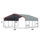 20x20 ft Heavy Duty Metal Garage Carport