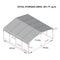 [20x20FT] Heavy Duty Extra Large 2 Car Metal Carport Kit For Cars, Boats, And Trucks (SAK46135)