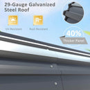 [20x20FT] Heavy Duty Extra Large 2 Car Metal Carport Kit For Cars, Boats, And Trucks (SAK46135)