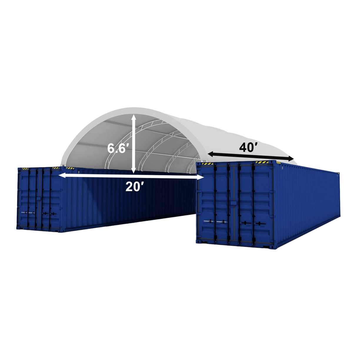 20'x40' Double Truss Container Shelter