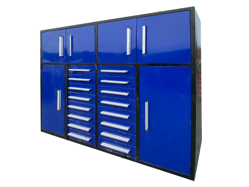7ft Garage Storage Cabinet with 16 Drawers