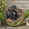 22" Weather Resistant Outdoor Floor Fountain With LED Lights (SAK77651)