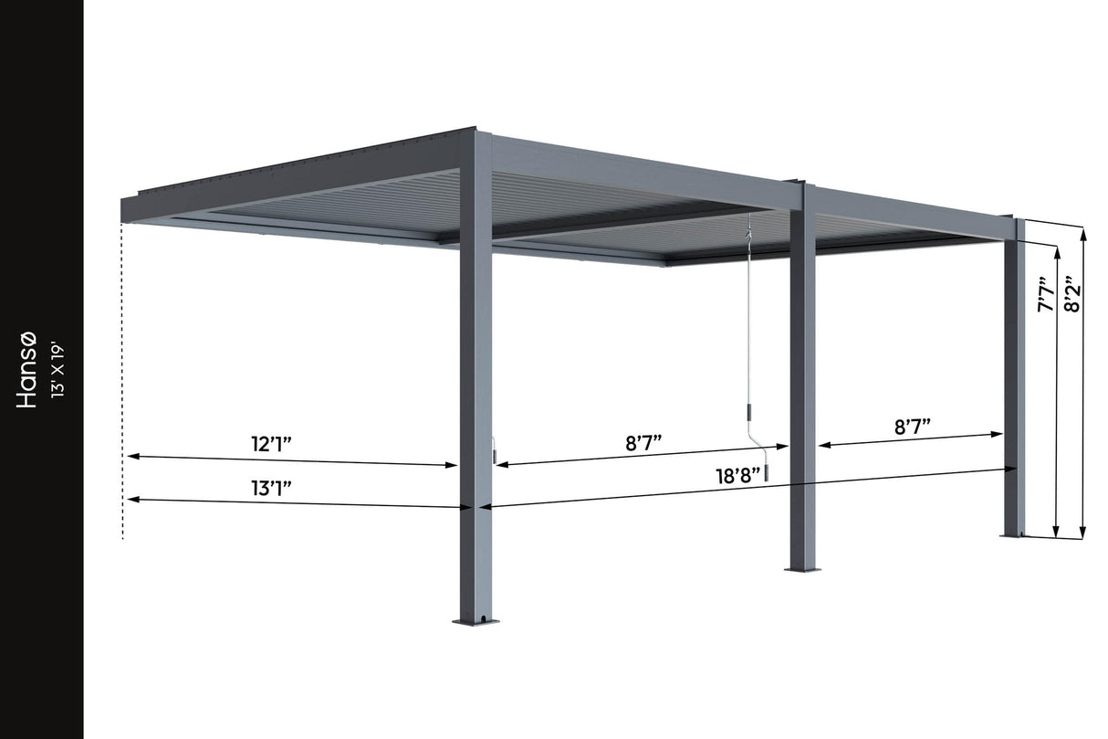 Hansø Aluminum Pergola Kit