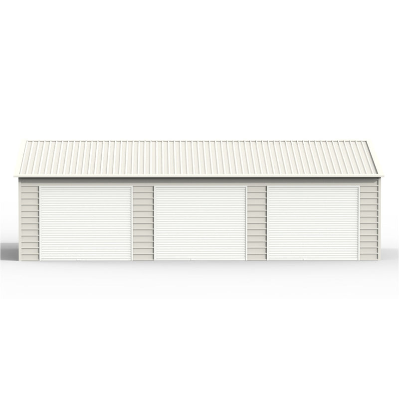 23' x 40' Three Car Garage Shed with Side Entry Door