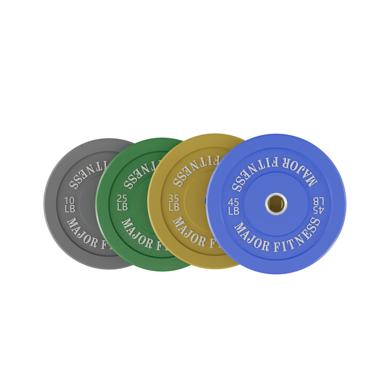 Major Fitness Low Bounce Bumper Plates Olympic Weight Plates Set