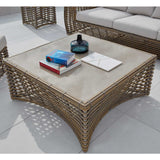 Ruby Coffee Table with Glass