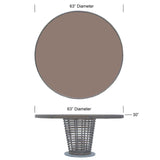 Ruby Round Dining Table with Glass