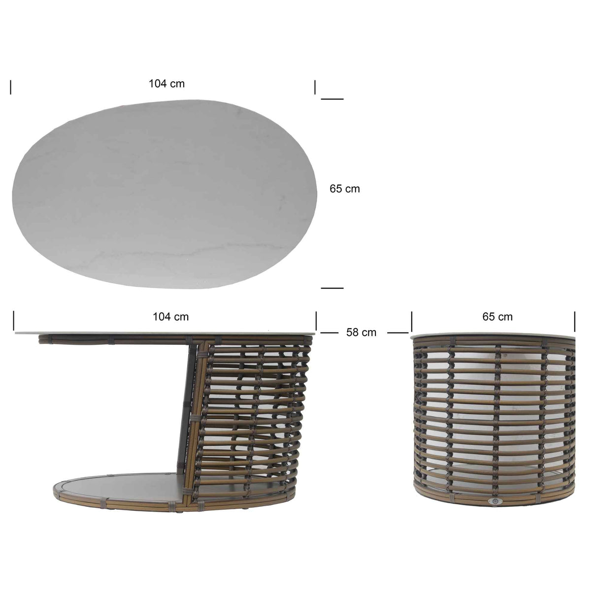 Ruby Auxiliary Table with Glass