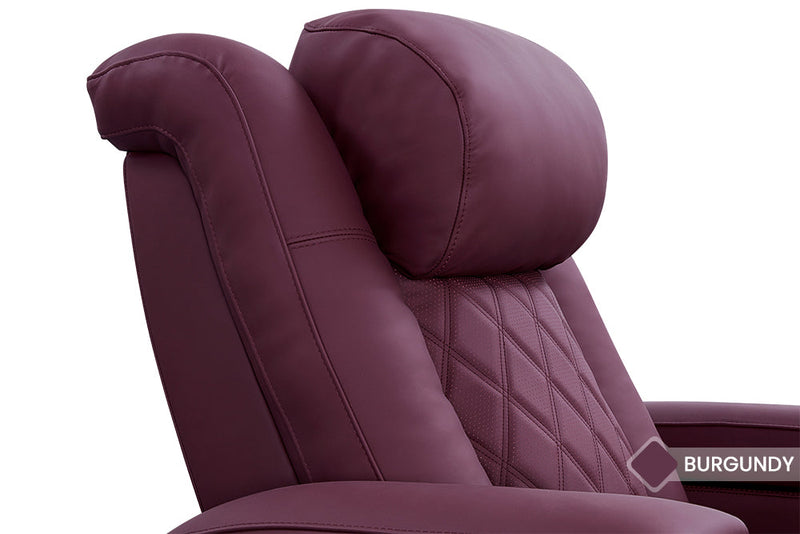 Valencia 2025 New Tuscany Ultimate Luxury Leather Home Theater Seating Row of 2, Onyx