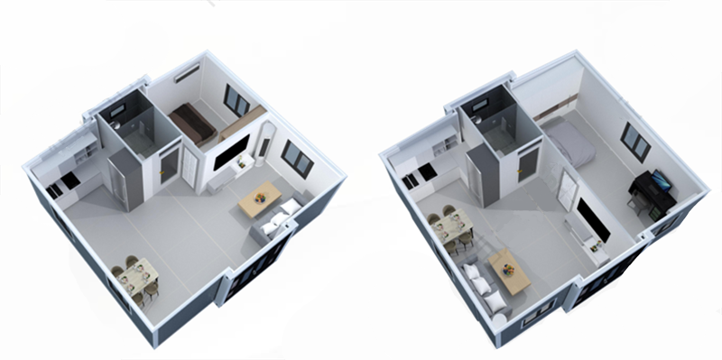 Pandora - 20' Expandable Container Home | 1 Bedroom, Full Bath, Kitchen, Dining + Living Room | 390 SF Tiny Home