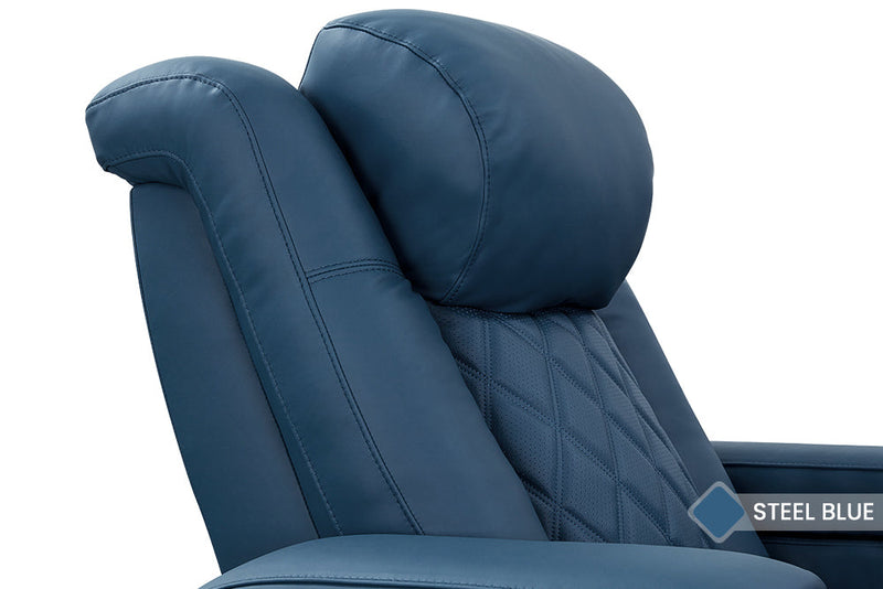 Valencia 2025 New Tuscany Ultimate Luxury Leather Home Theater Seating Row of 2, Onyx