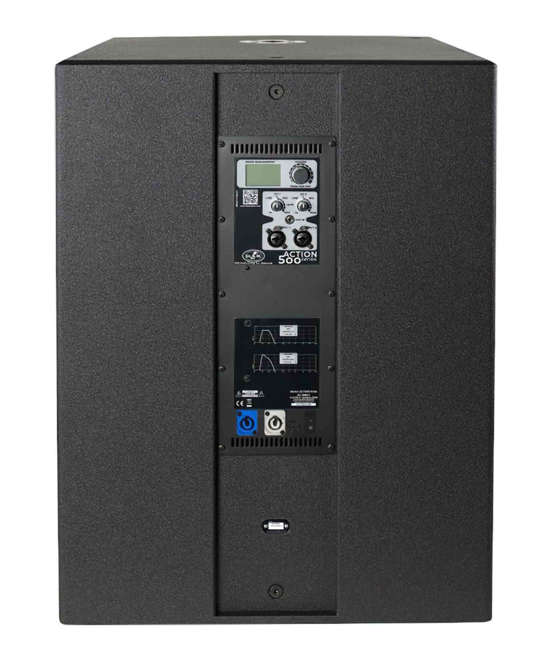 DAS Audio ACTION-S18A, 18-Inch 1500W Powered Portable Subwoofer with DSP Processor - Black