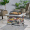 28" Premium Outdoor Wood Burning Magnesium Oxide Fire Pit With Lid (SAK75214)