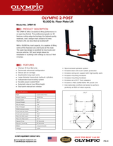 Olympic 2PBP-10 10,000‐lb. Base Plate Two Post Lift