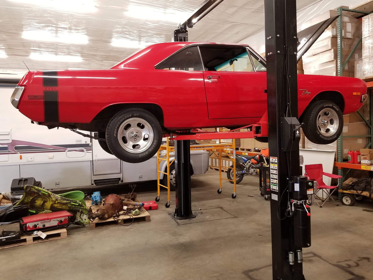 Olympic 2PCF-9 9,000‐lb. Symmetric Clear floor Two Post Lift