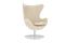 Valencia Finola Top Grain Leather Accent Chair, Cream Color