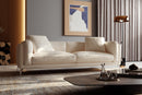 Valencia Zadar Leather Wide Seats Sofa, Beige