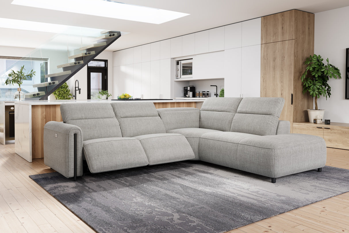 Octavia Fabric Reclining Corner Sectional Cloud Sofa