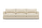 Valencia Serena Leather Three Seats Sectional Sofa, Beige