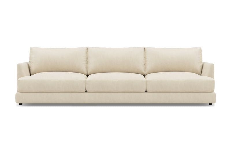 Valencia Serena Leather Three Seats Sectional Sofa, Beige