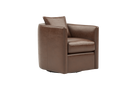 Valencia Riley Leather Swivel Accent Chair, Brown Color