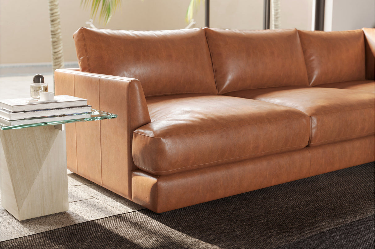 Serena Leather Sectional Sofa