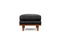 Valencia Artisan Top Grain Leather Ottoman, Black