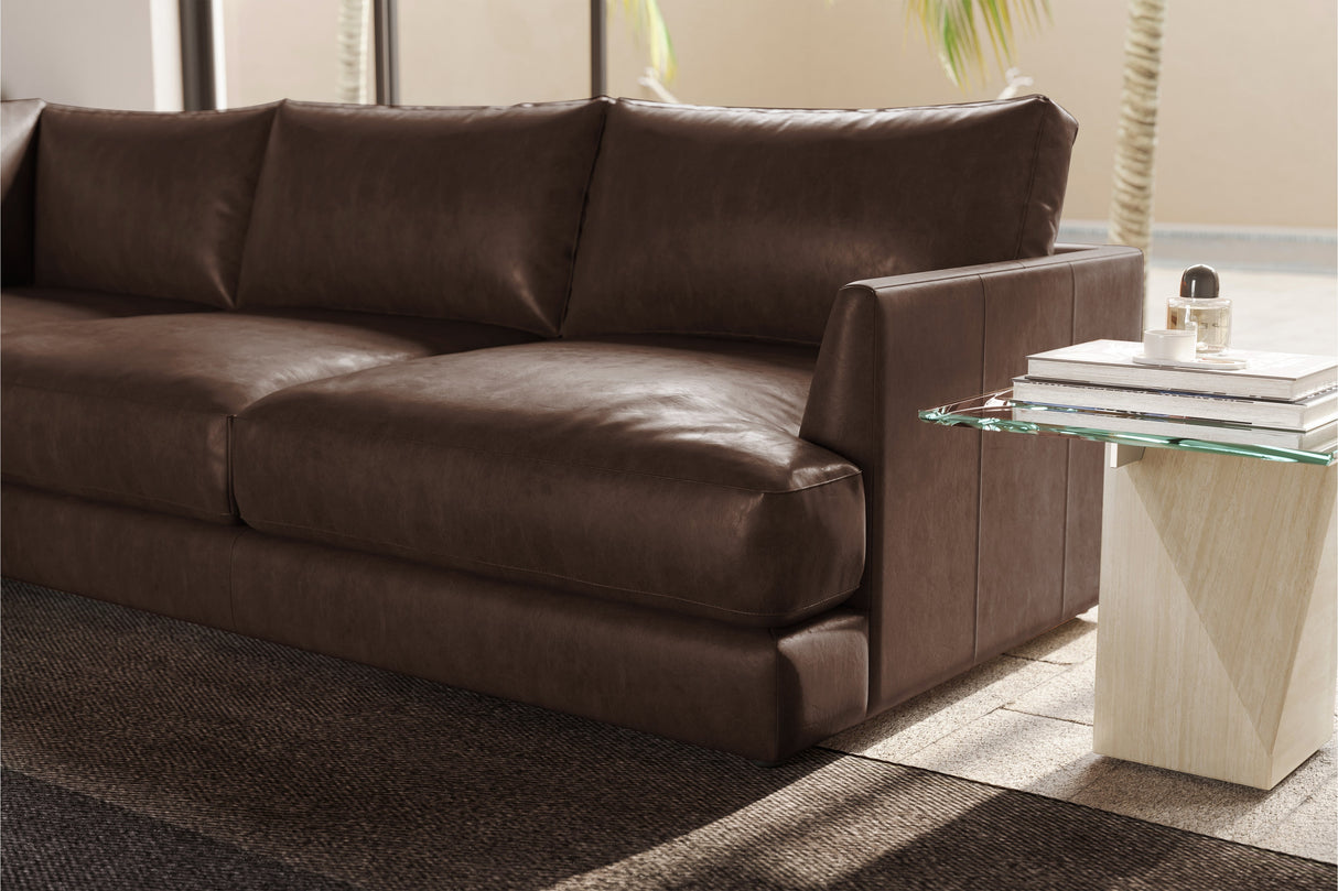 Serena Leather Sectional Sofa