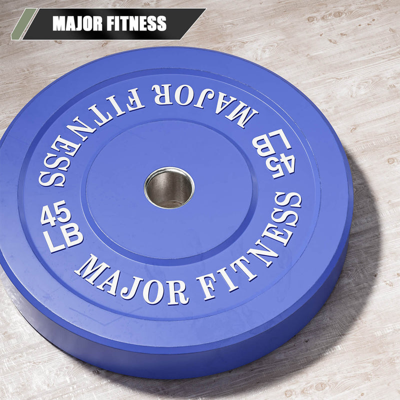 Major Fitness Low Bounce Bumper Plates Olympic Weight Plates Set