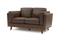 Valencia Artisan Top Grain Leather Loveseat Sofa, Chocolate