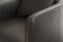 Valencia Riley Leather Swivel Accent Chair, Black