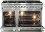 FORNO Appliance Package - 48" Dual Fuel Range, 48" Range Hood, Dishwasher, 48" Refrigerator, Microwave Drawer, AP-FFSGS6156-48-13