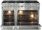 FORNO Appliance Package - 48 Inch Dual Fuel Range, Wall Mount Range Hood, Dishwasher, AP-FFSGS6156-48-2