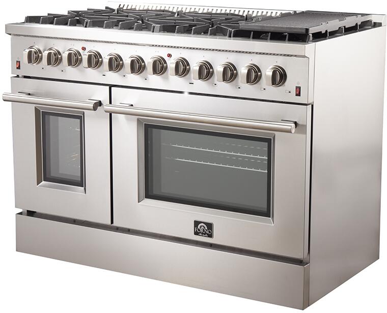 FORNO Appliance Package - 48 Inch Dual Fuel Range, Dishwasher, 60 Inch Refrigerator, AP-FFSGS6156-48-5
