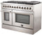 FORNO Appliance Package - 48 Inch Dual Fuel Range, 60 Inch Refrigerator, Microwave Drawer, Dishwasher, AP-FFSGS6156-48-7