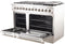 FORNO Appliance Package - 48" Dual Fuel Range, Dishwasher, 48" Refrigerator, Microwave Drawer, AP-FFSGS6156-48-12