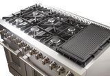 FORNO Appliance Package - 48 Inch Dual Fuel Range, Wall Mount Range Hood, Dishwasher, AP-FFSGS6156-48-2